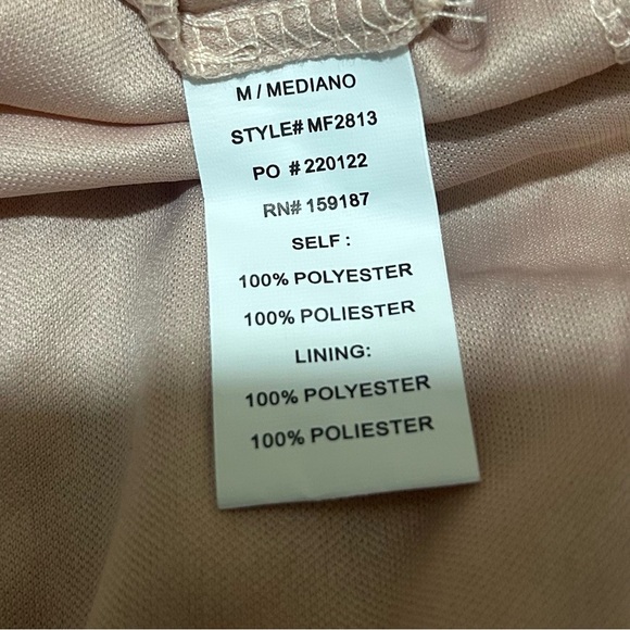 Maniju Dress Blush Embroidered Sequin Faux Wrap Fairycore Mini - Picture 8 of 9